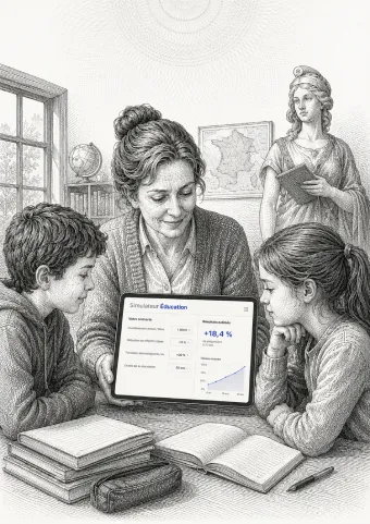 Illustration : simulateur de la réforme de l'éducation